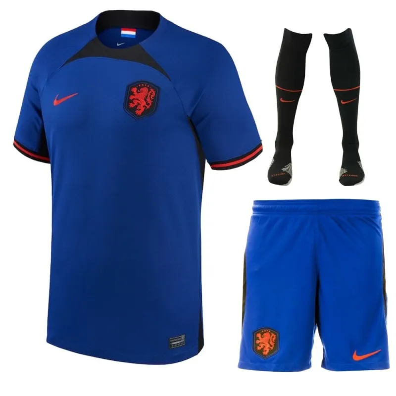 Auswärtskinderfußballjersey Niederlande 2022/23 - blau
