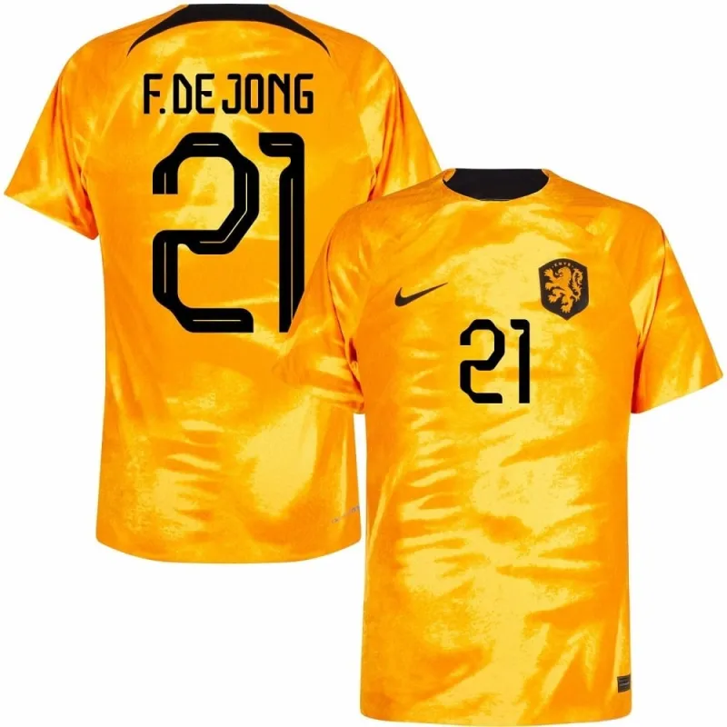 De Jongs Heimtrikot der Niederlande für die FIFA Weltmeisterschaft 2022 - orange