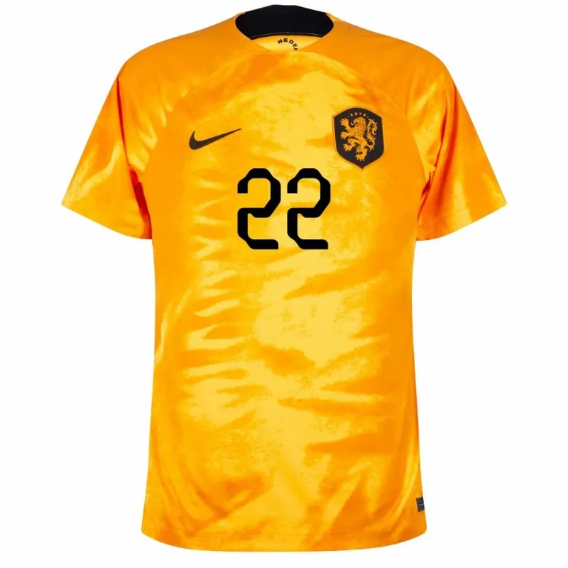 Dumfries' Heimtrikot der Niederlande für die FIFA Weltmeisterschaft 2022 - orange