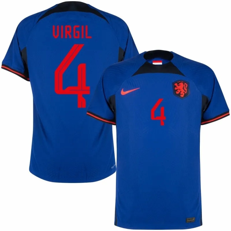 Netherlands VIRGIL 2022 World Cup away jersey blue