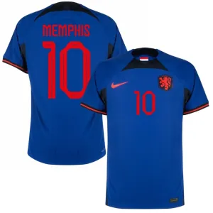 Memphises Auswärtstrikot der Niederlande für die FIFA Weltmeisterschaft 2022 - blau