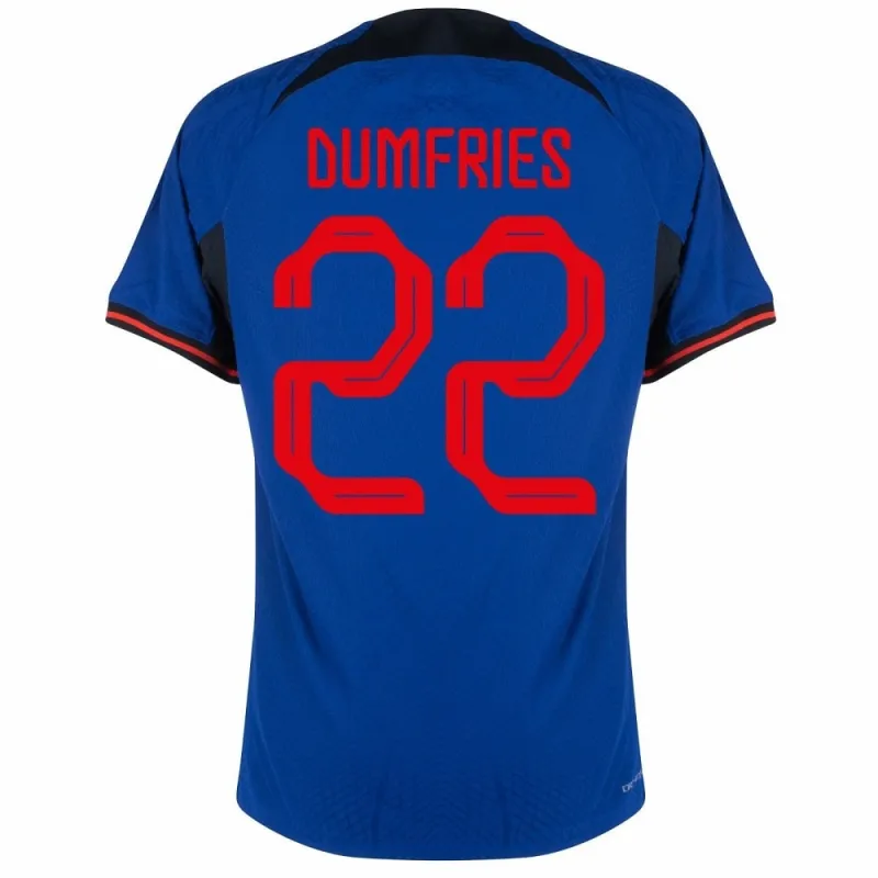 Dumfries' Auswärtstrikot der Niederlande für die FIFA Weltmeisterschaft 2022 - blau