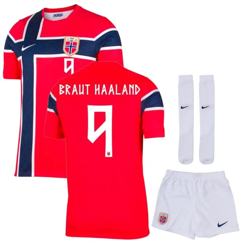 Norway 2026/27 World Cup Home Kids Kit HAALAND