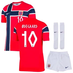 Norway 2026/27 World Cup Home Kids Kit ODEGAARD