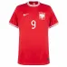 Lewandowski, das Auswärtspoloshirt von Polen für die Weltmeisterschaft 2022 - Rot