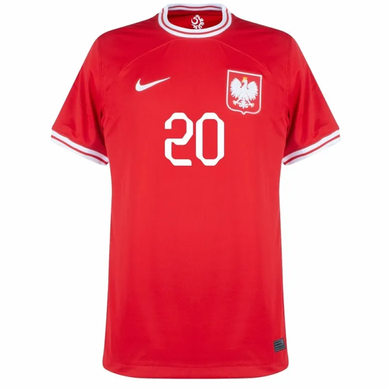 Le maillot extérieur de la Pologne pour la Coupe du monde 2022 de Zielinski - Rouge
