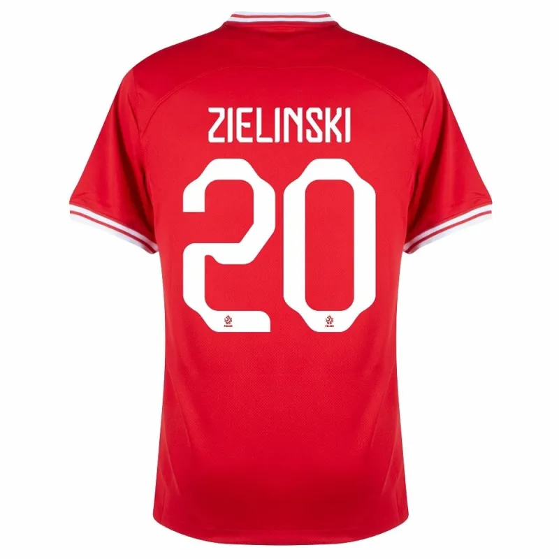 Le maillot extérieur de la Pologne pour la Coupe du monde 2022 de Zielinski - Rouge