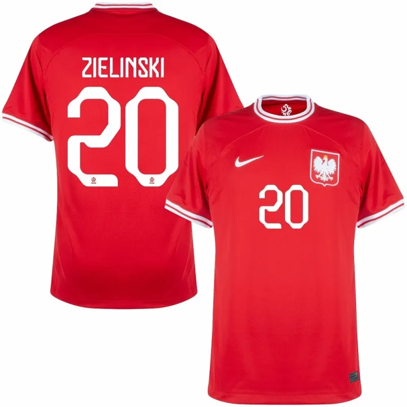 Le maillot extérieur de la Pologne pour la Coupe du monde 2022 de Zielinski - Rouge