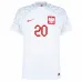 Zielinski's home jersey of Poland for the 2022 World Cup - White