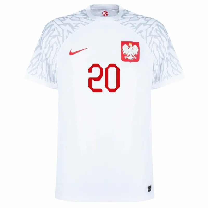 Zielinski's home jersey of Poland for the 2022 World Cup - White