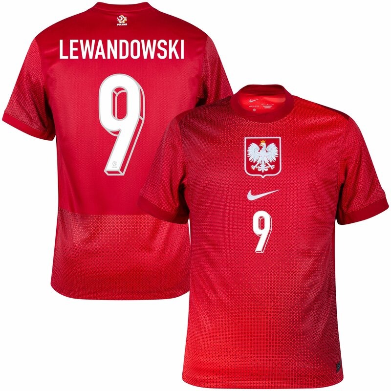 Polonia LEWANDOWSKI 2024/25 Maglia away - Rossa