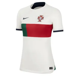 Camiseta femenina de visita de la Copa del Mundo FIFA 2022 de Portugal - Blanca