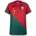 Ronaldo's Portugal 2022 World Cup Home Children's Jersey Set - Red and Green