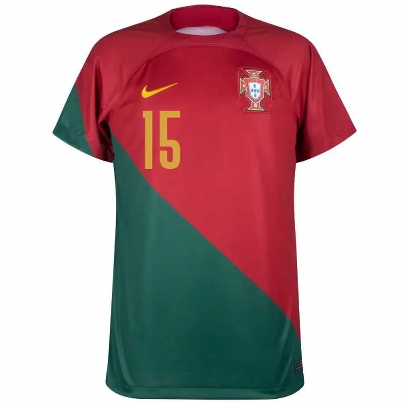 Rafael Leão's Portugal 2022 FIFA World Cup Home Jersey - Red and Green