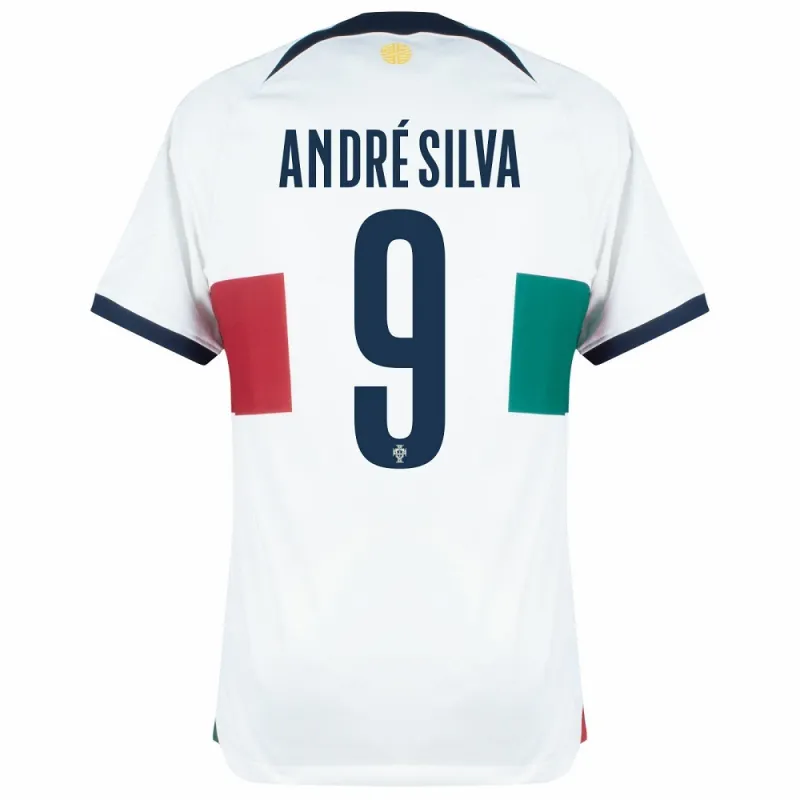 La maglia di trasferta della Coppa del mondo FIFA 2022 della Portogallo di André Silva - Bianca