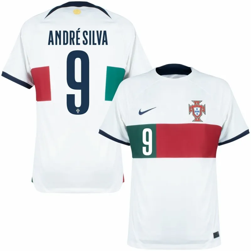 La maglia di trasferta della Coppa del mondo FIFA 2022 della Portogallo di André Silva - Bianca