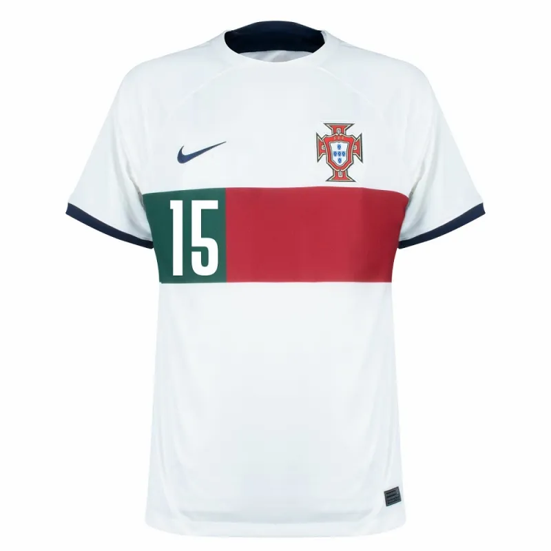 La camiseta de partido fuera de la Copa del Mundo FIFA 2022 de Portugal de Rafael Leão - Blanca