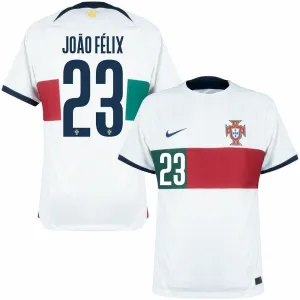 La camiseta de partido fuera de la Copa del Mundo FIFA 2022 de Portugal de João Félix - Blanca