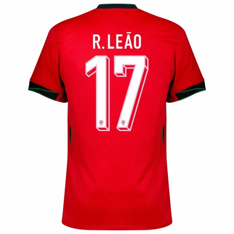 Rafael Leão. Camiseta de local de Portugal 2024/25 - Rojo