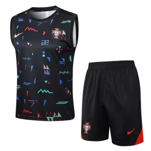 Gorro + pantalones cortos de Portugal 2024/25 - patrón negro