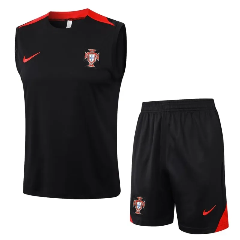Gorro + pantalones cortos de Portugal 2024/25 - negro
