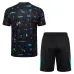 Traje de entrenamiento + pantalones cortos de Portugal 2024/25 - patrón negro