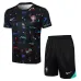 Traje de entrenamiento + pantalones cortos de Portugal 2024/25 - patrón negro