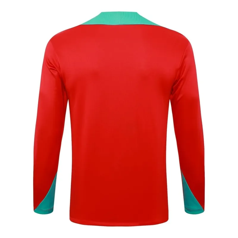 Abbigliamento sportivo a maniche lunghe + pantaloni del Portogallo 2024/25 - rosso