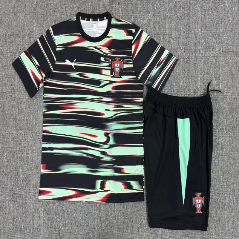 Portugal 2025/26 Set Allenamento Bambino nero verde