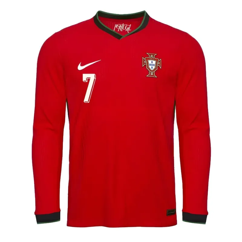 Portugal RONALDO Maillot domicile à manches longues 2025/26 - Rouge