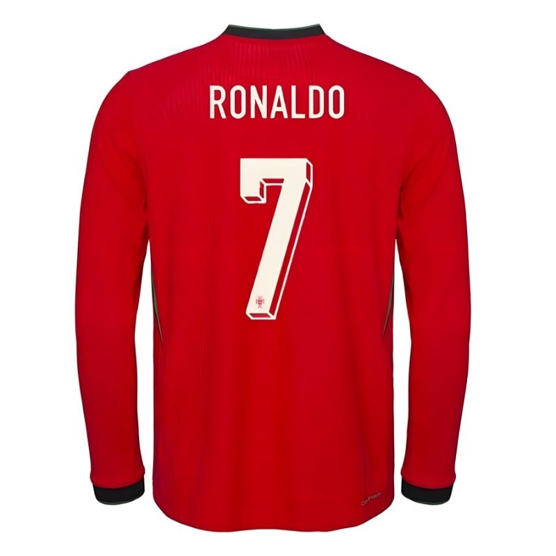 Portugal RONALDO Maillot domicile à manches longues 2025/26 - Rouge