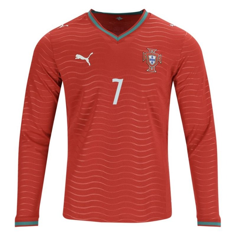 Portogallo RONALDO Maglia Casa a maniche lunghe 2026/27 - Rosso