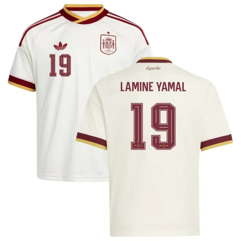 Spain LAMINE YAMAL 2026/27 kids away jersey white