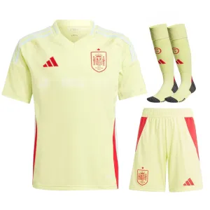 Conjunto de camisa de fuera de campo para niños de España 2024/25 - Amarilla