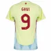 Ensemble de maillot d'extérieur pour enfants de l'Espagne de Gavi 2024/25 - Jaune