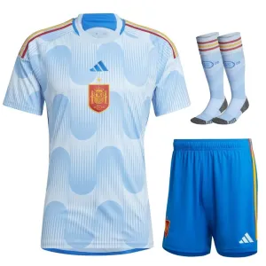 Conjunto de camisetas infantiles de fuera de España para la Copa del Mundo 2022 - Azul
