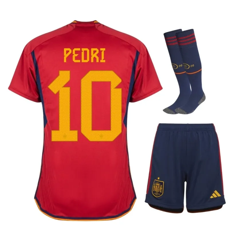 Maglia per bambini della Spagna 2023/24 di Pedri - Rosso