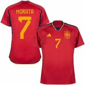 Camisa principal de España para la Copa del Mundo FIFA 2022 de Morata - Roja