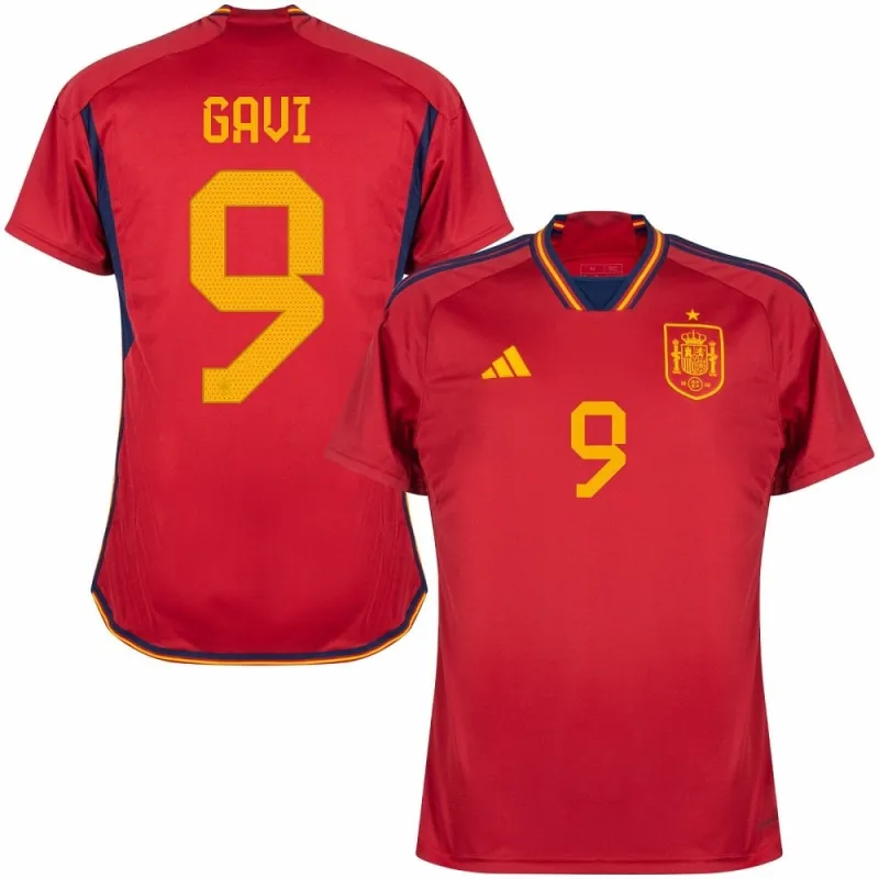 Gavi's Spain 2022 FIFA World Cup Home Jersey - Red