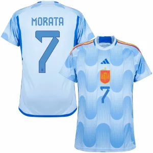 Morata. Camiseta de fuera de España para la Copa del Mundo FIFA 2022 - Azul