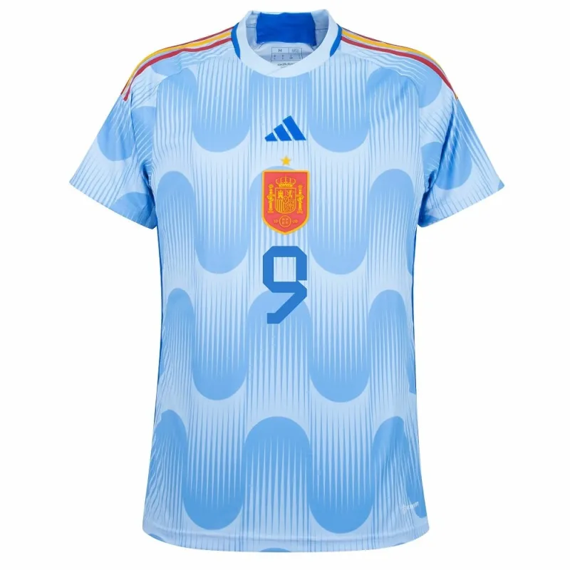 Gavi. Maglia d'esterno della Spagna per la Coppa del mondo FIFA 2022 - Blu