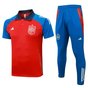 Spanische 2024/25 POLO Sportbekleidung + Hosen - rot