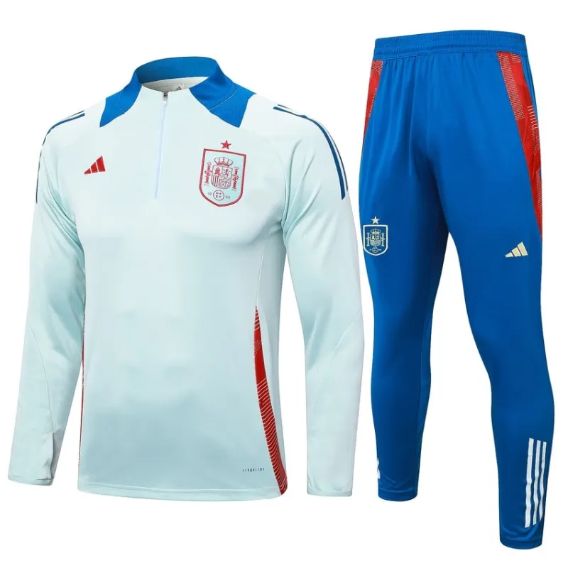 Spanische Langarm-Sportkleidung + Hosen 2024/25 - weiß