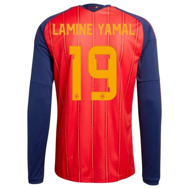 Maillot domicile manches longues Espagne LAMINE YAMAL 2026/27 - Rouge