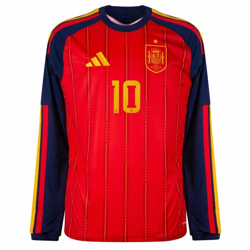 Spanien LAMINE YAMAL 2026/27 Heimtrikot mit langen Ärmeln - Rot