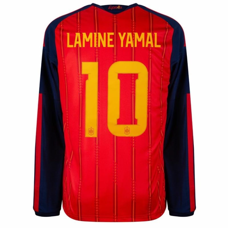 Spanien LAMINE YAMAL 2026/27 Heimtrikot mit langen Ärmeln - Rot