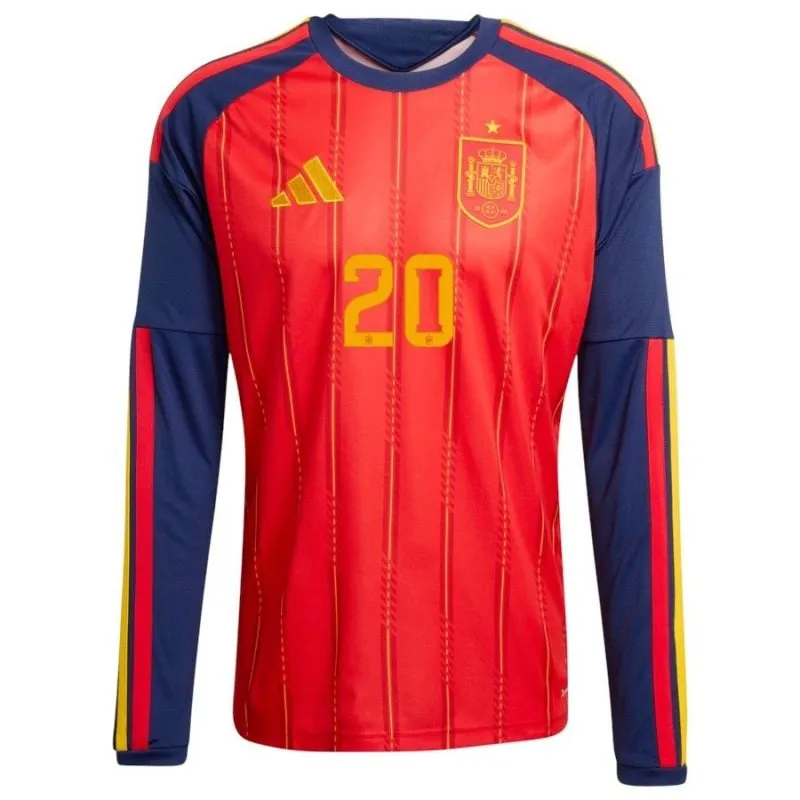 Spain PEDRI 2026/27 Home Long Sleeve Jersey - Red