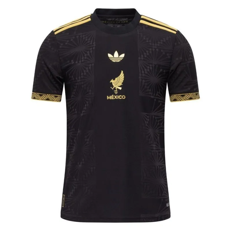Mexiko Gold Cup Heim Spielerversion Trikot - Schwarz