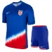 L'ensemble de maillots d'extérieur 2024/25 pour enfants de l'équipe des États-Unis, bleu