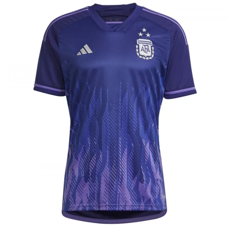 Maglia di trasferta con 3 stelle dell'Argentina per la Coppa del mondo 2022 (Viola)